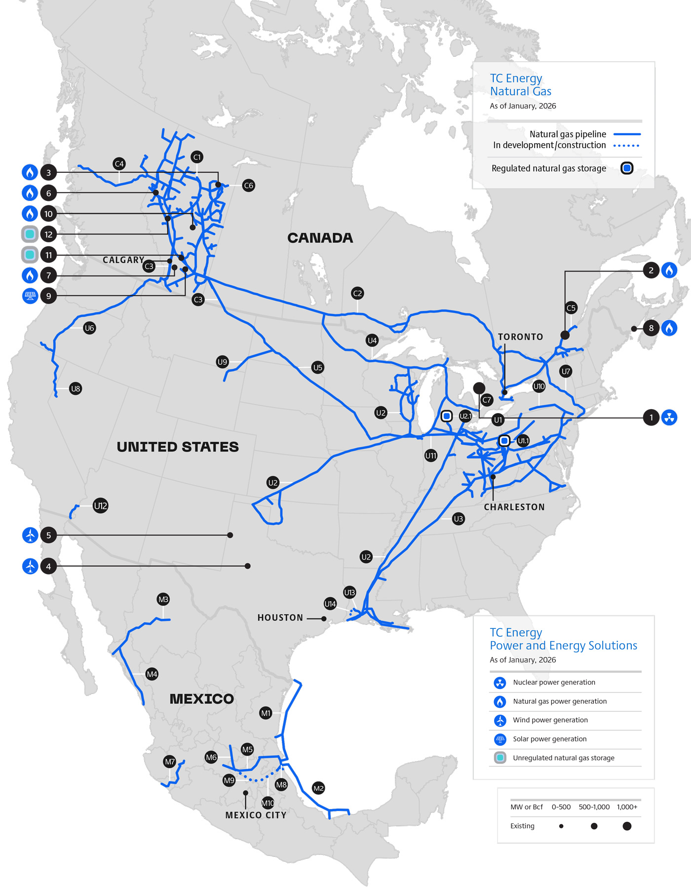 TC Energy all assets map