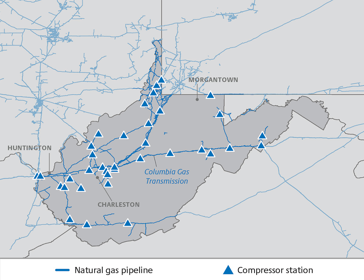 Heart of America – West Virginia map