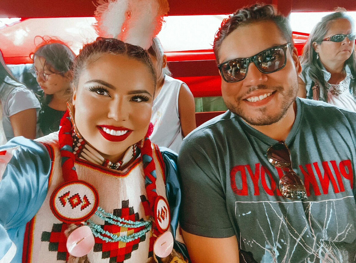 Tyler and his fianc&eacute;e, Amber